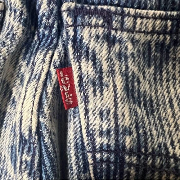 VINTAGE Levi’s Denim High Rise Straight Leg Button Fly Railroad Stripe Size 7 - Picture 7 of 12